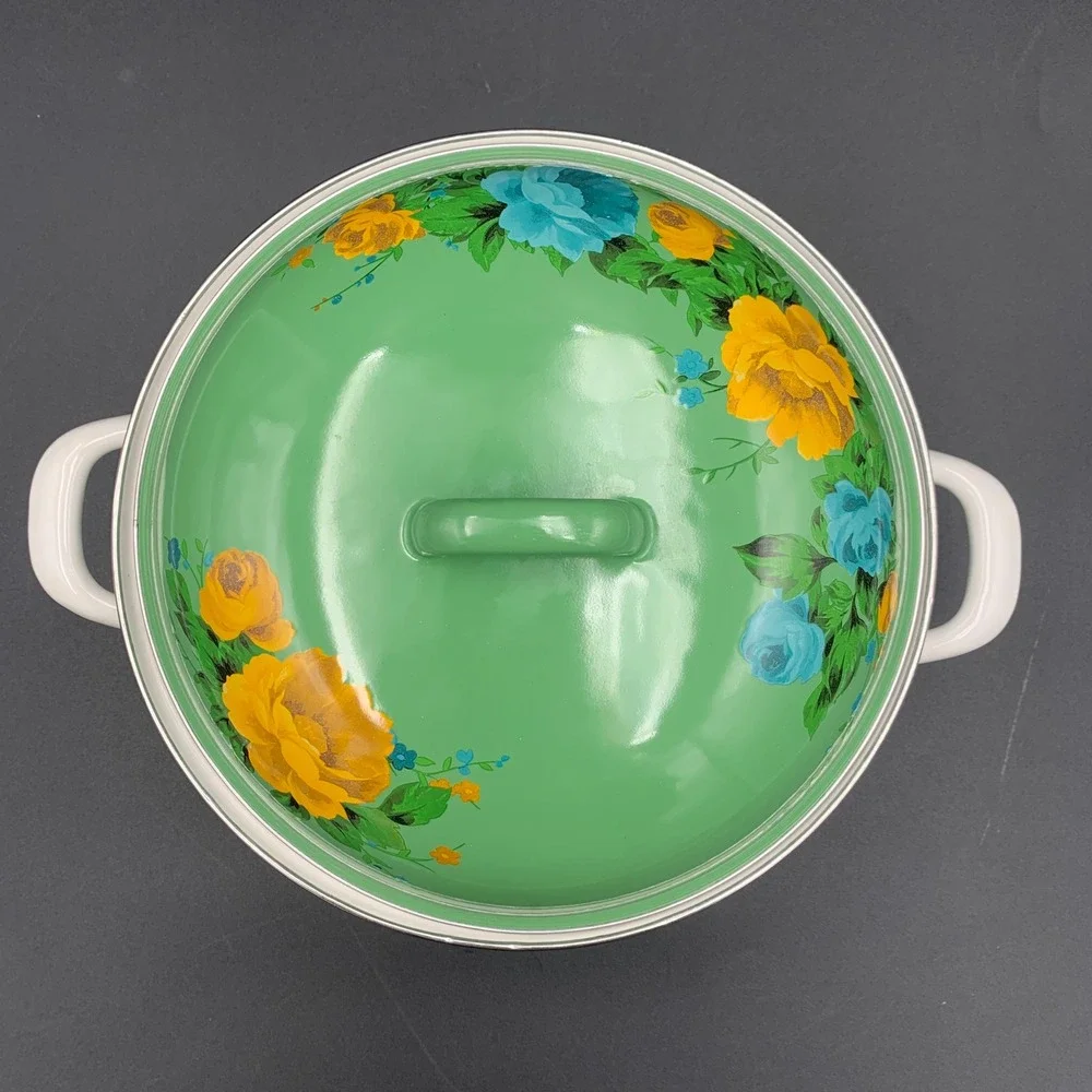 The Pioneer Woman Breezy Blossom Enamel on Steel 4 Quart Dutch Oven with Lid